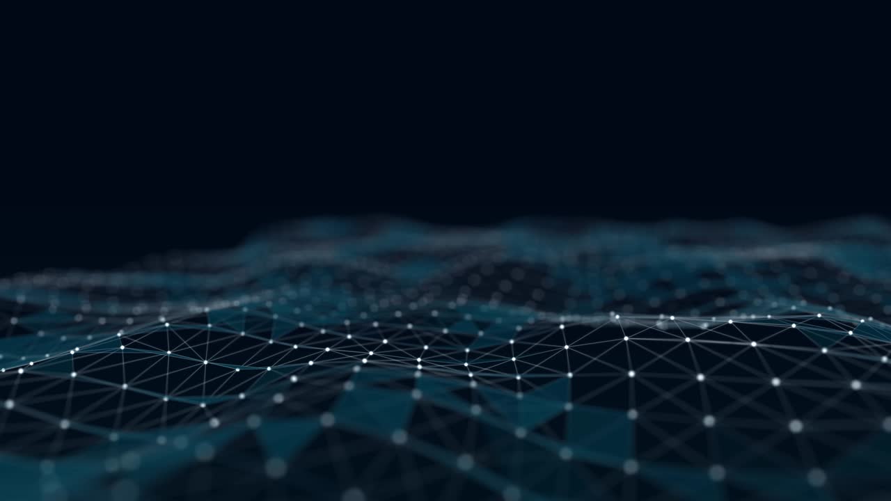 Artificial intelligence in a network connection. Structural transmission of information. 3D rendering. Seamless loop.