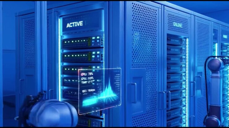 Robotic Arms Maintaining Servers in a Futuristic Data Center