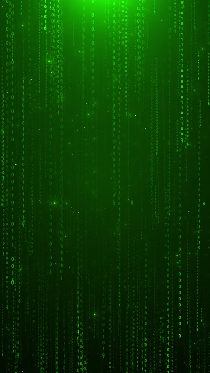 Code future digital world matrix style green code rain dropping for hacking programming computer
