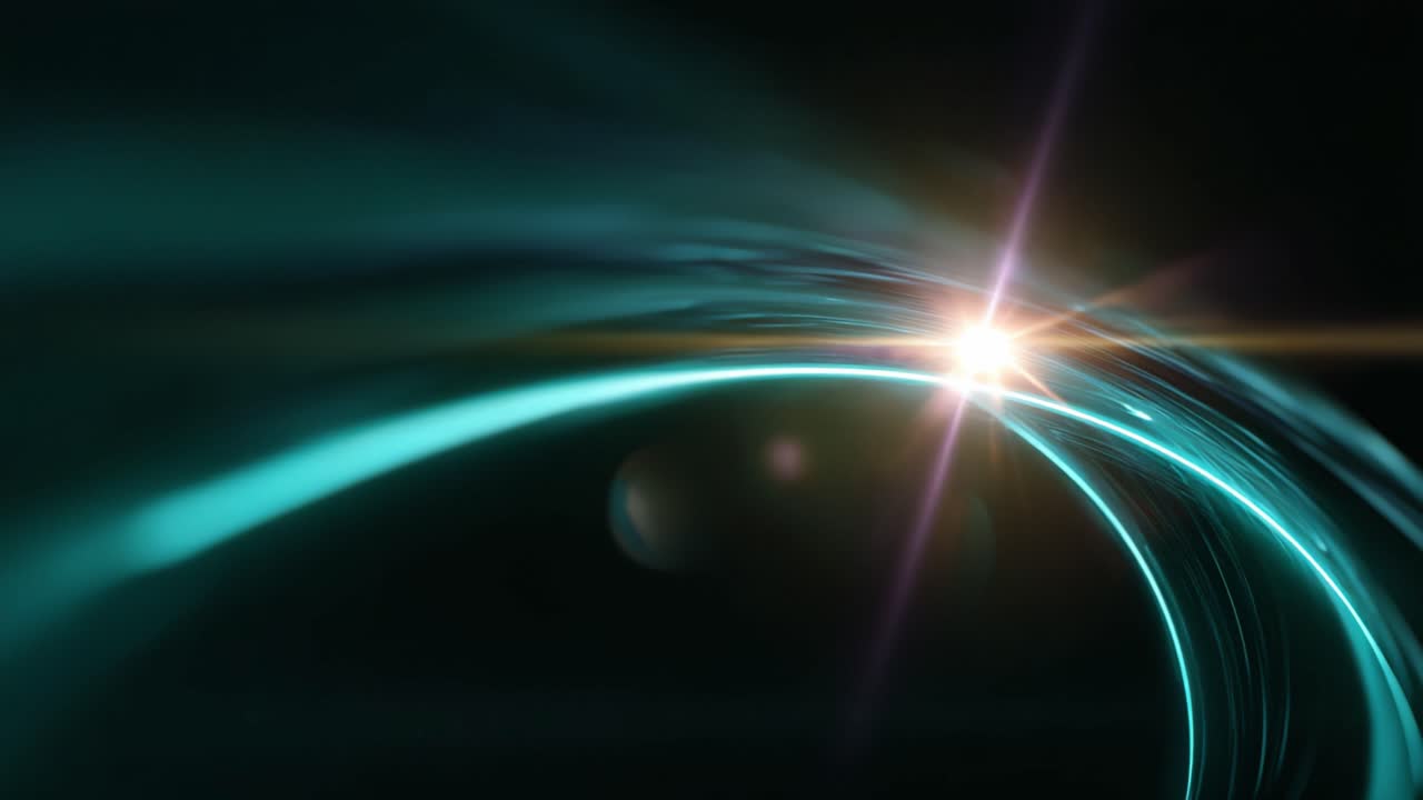Ethereal Light Dynamics: Captivating Swirls of Energy and Radiance in a Dark Visual Landscape, Showcasing Beautiful Patterns of Motion and Glow