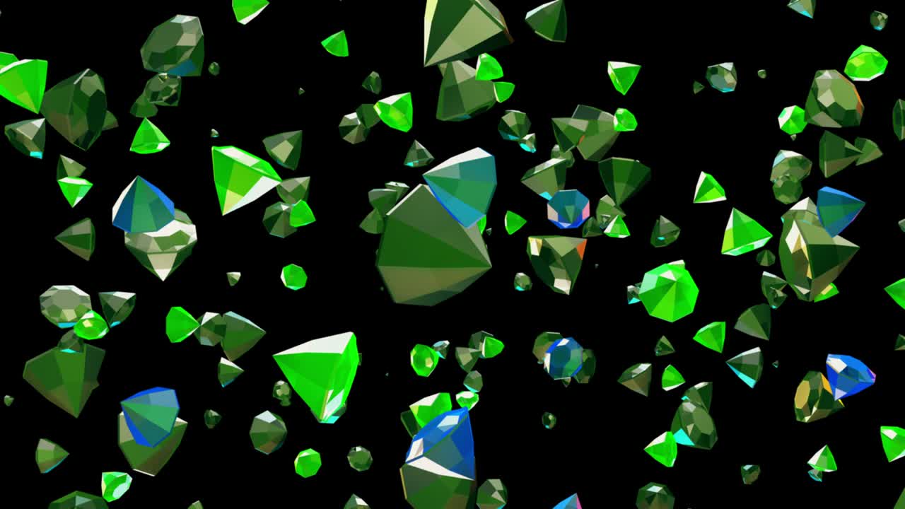 다채로운 회전 보석, 검은색에 다이아몬드