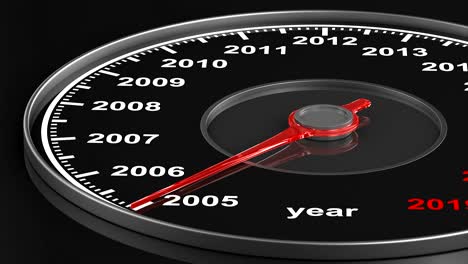 calendar from speedometer on black background. 3d render