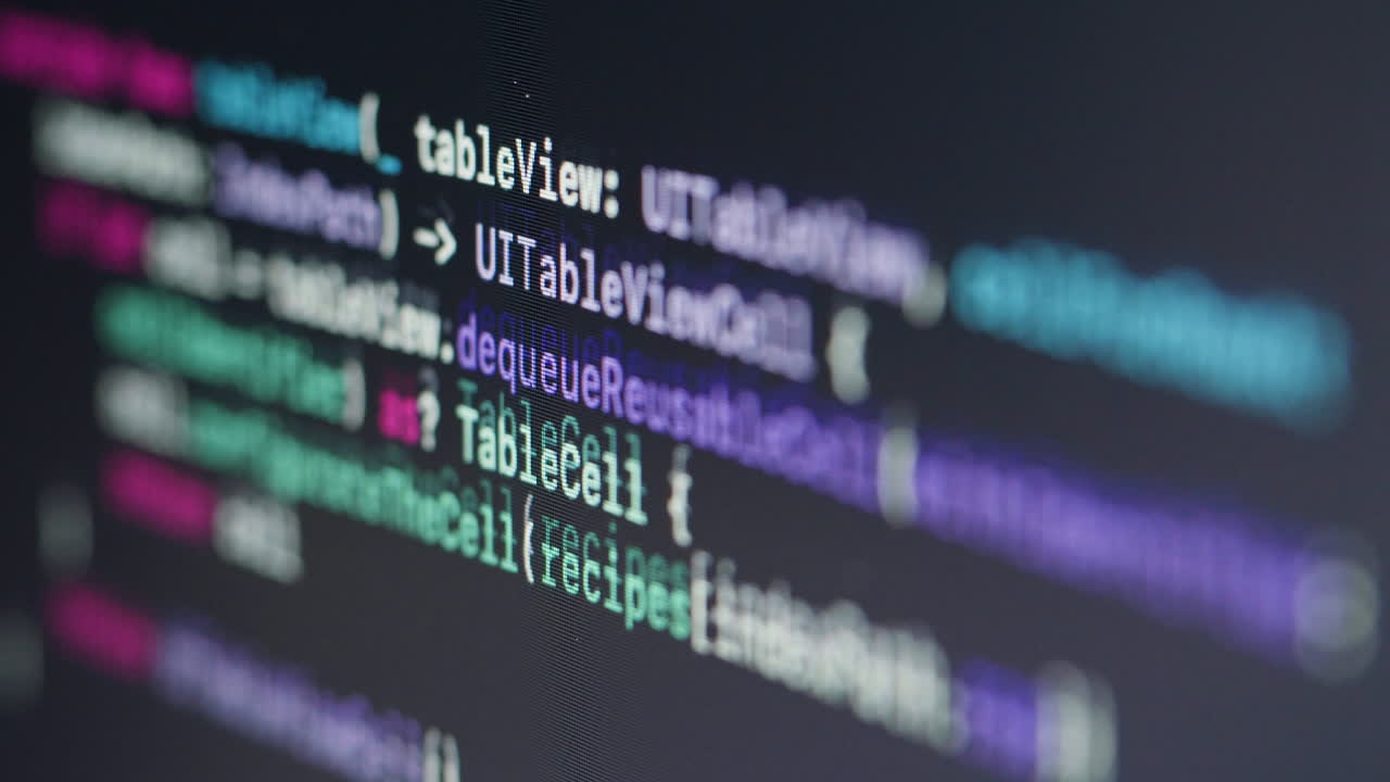 Close-up of Computer Code