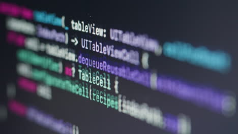 primer plano del código informático