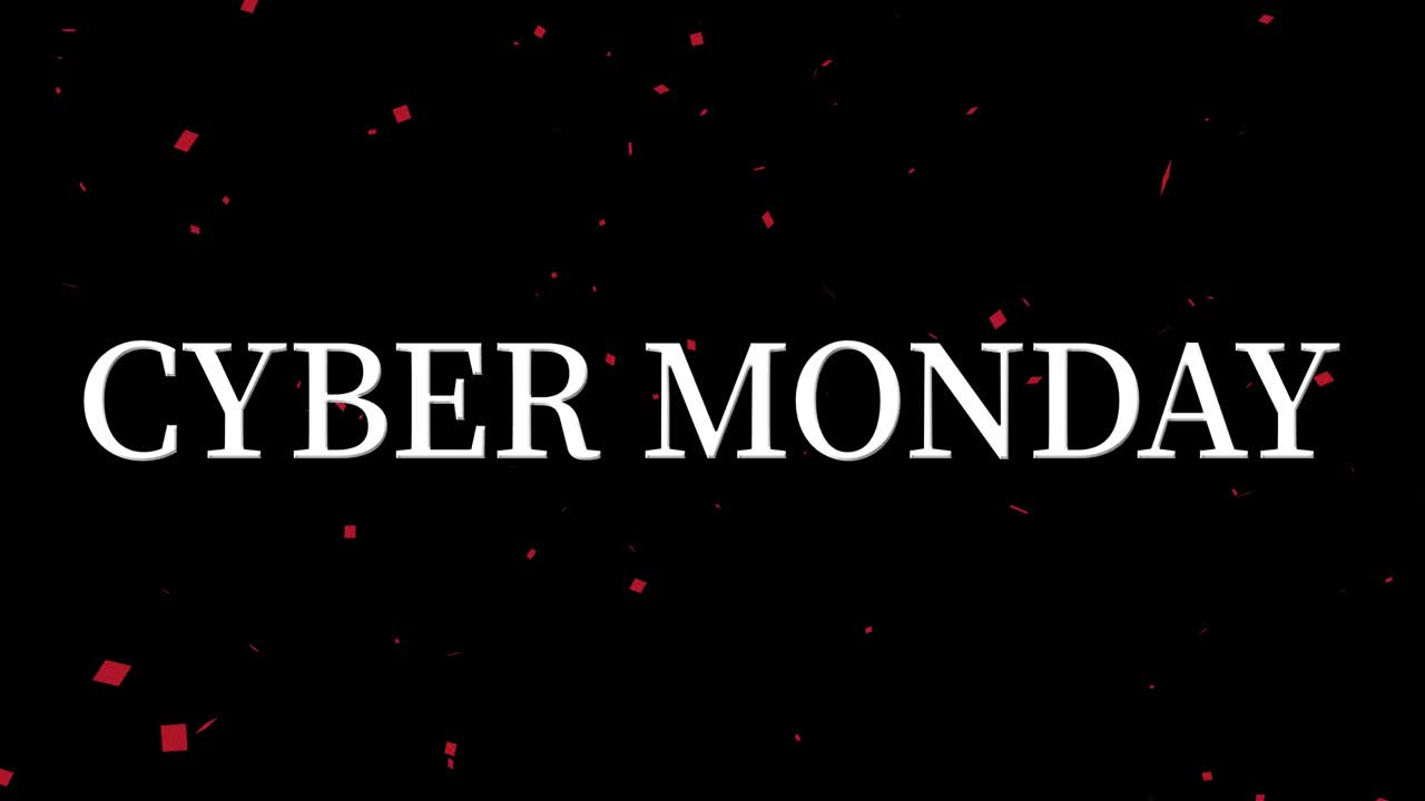 ciber lunes venta evento texto animación gráficos en movimiento