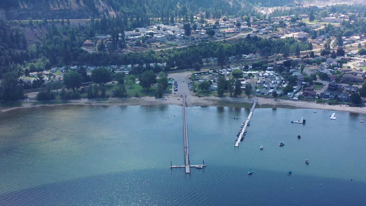 Aerial Adventures: Discovering Chase Village's Lakeside Beauty at Little Shuswap Lake