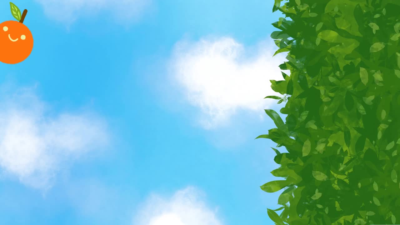 정원에서 오렌지를 점프하는 것