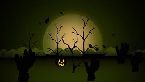 Halloween-background-animation-with-pumpkins-4