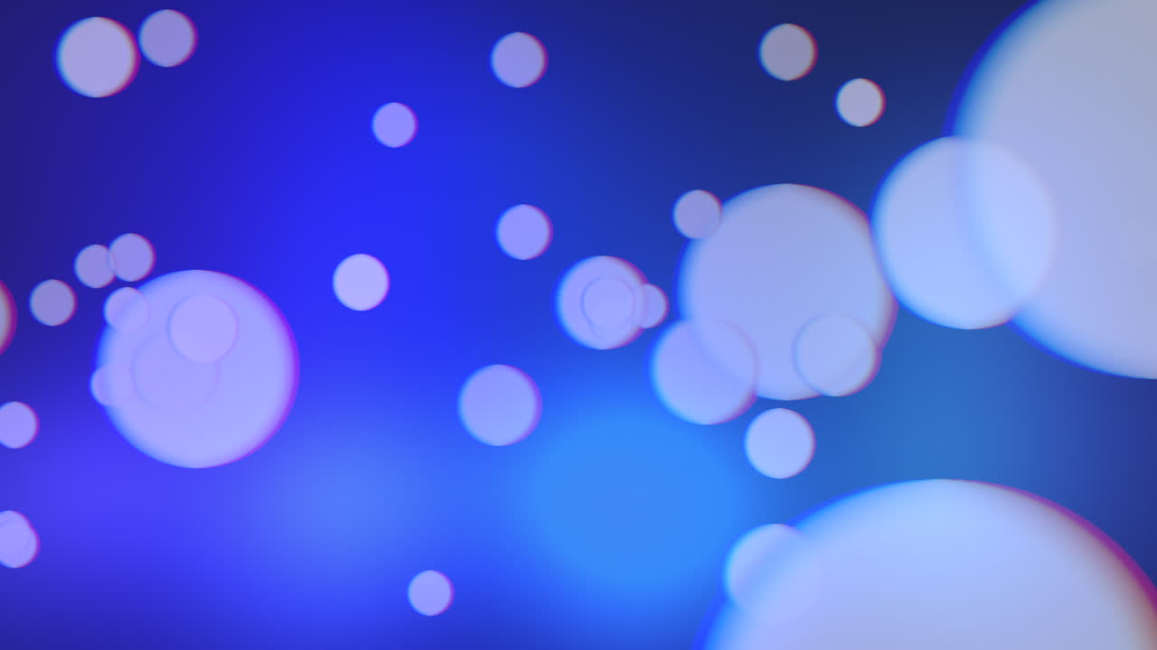 떠다니는 원형으로 된 추상적인 파란색과 색 디자인