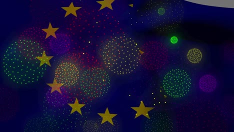 Animation-Von-Feuerwerk-über-Der-Flagge-Der-EU