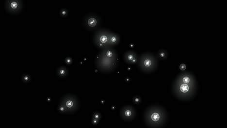 energía mágica chispas gráficos de movimiento con fondo nocturno