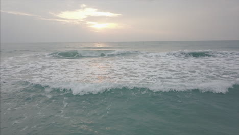 sunrise or sunset over the ocean