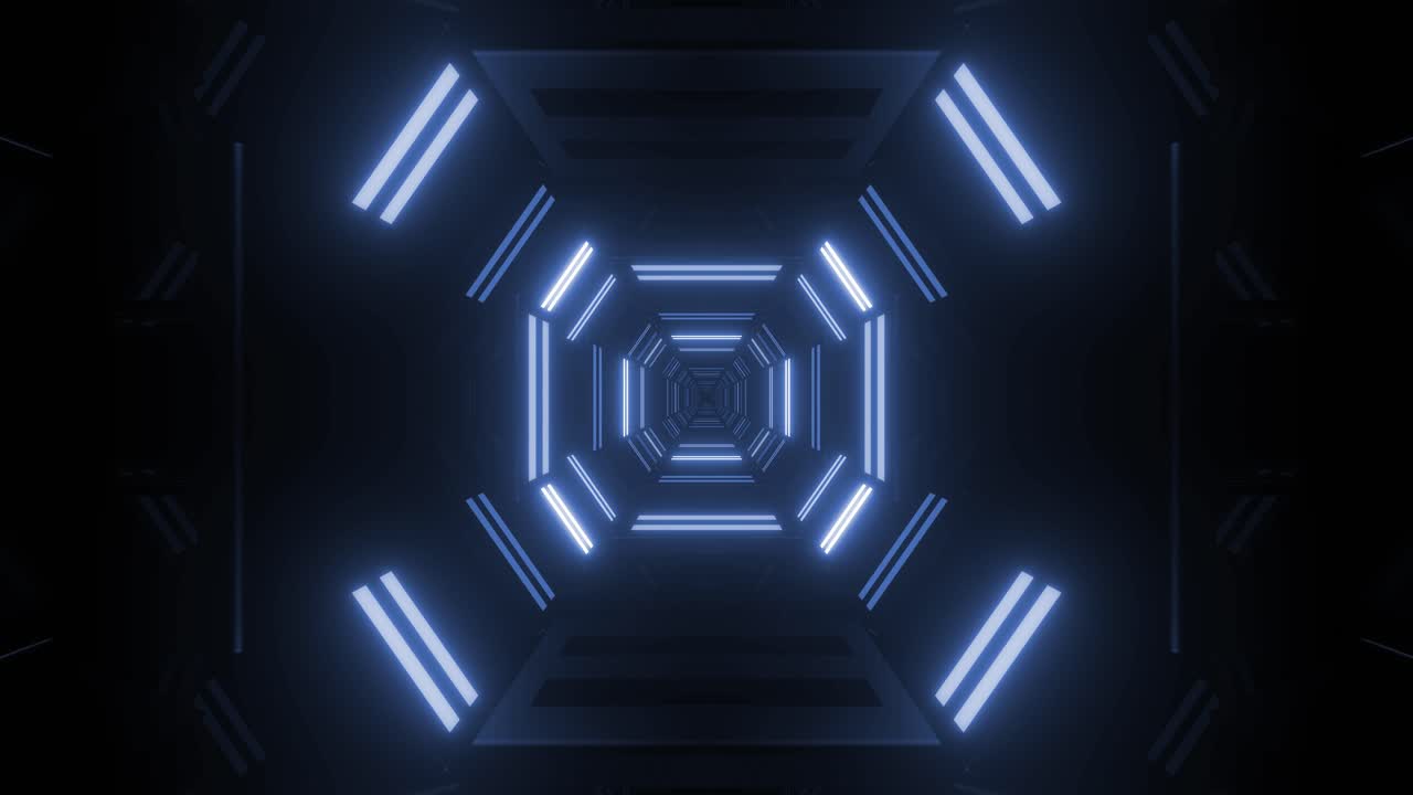 Tunnel luminoso al neon