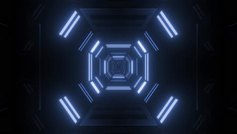 túnel de neón brillante