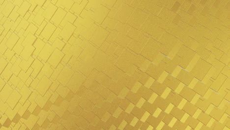 abstracto geométrico fondo dorado azulejos de papel de aluminio textura de bucle sin costura fondo renderizado en 3d