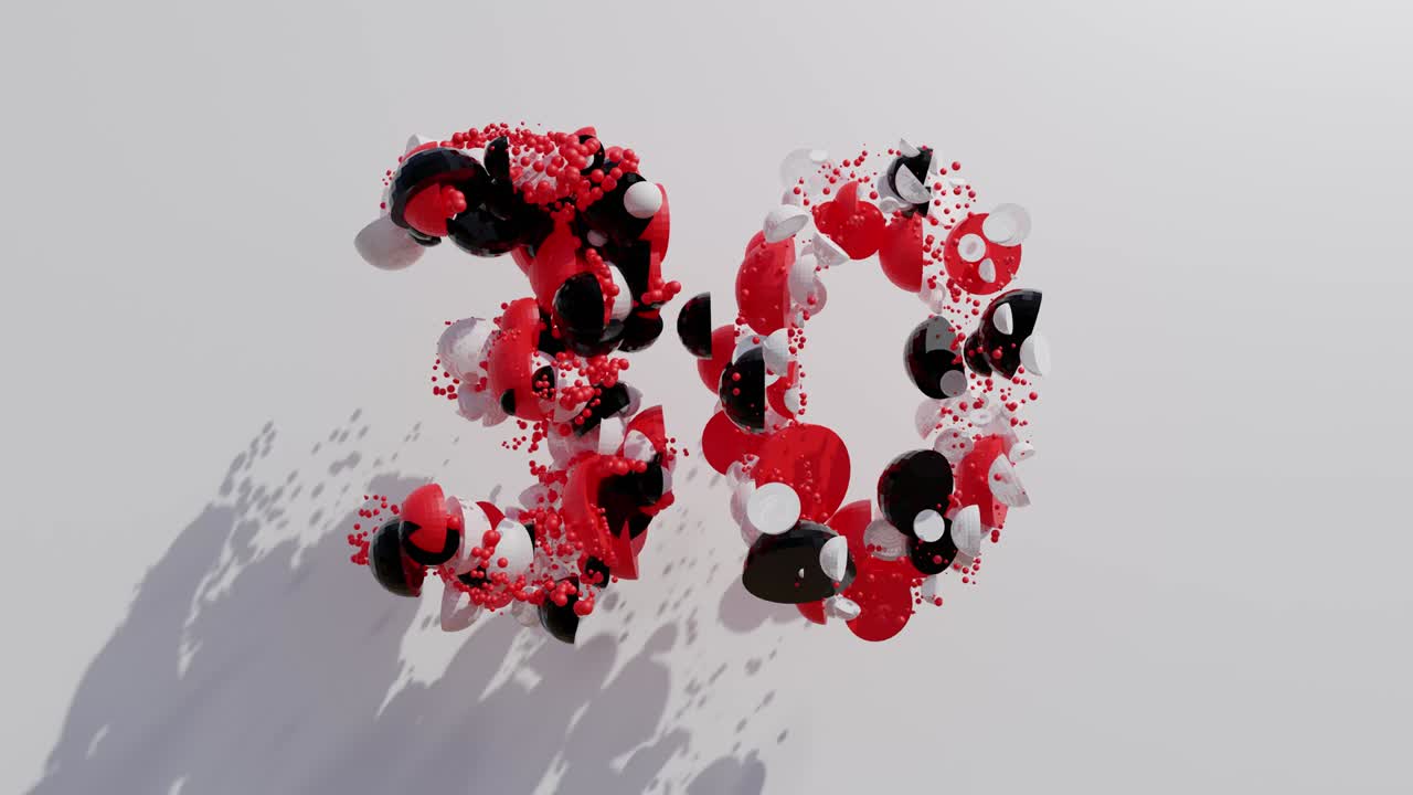 광고, 마케팅, 생일을위한 다채로운 30 표지판