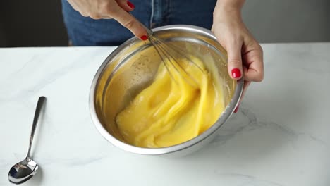 whisking eggs