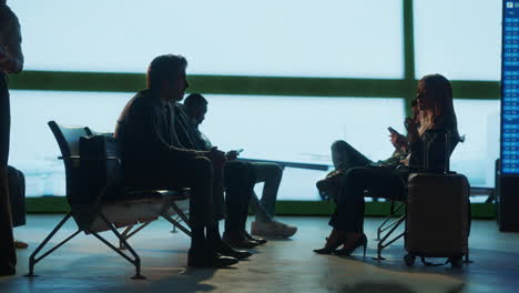 passengers waiting in airport
