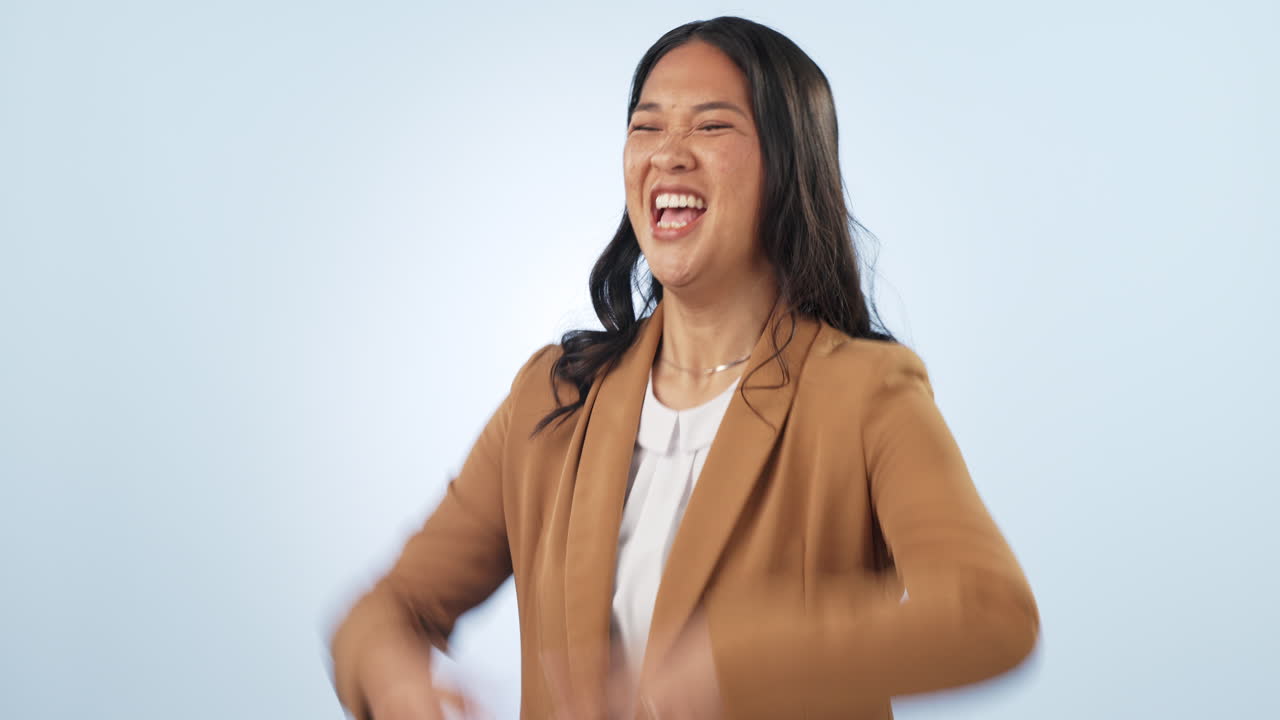 흥분, 축하 및 사업 여성