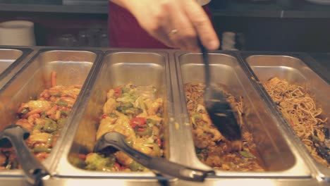 restaurant warm food mixed up by cook