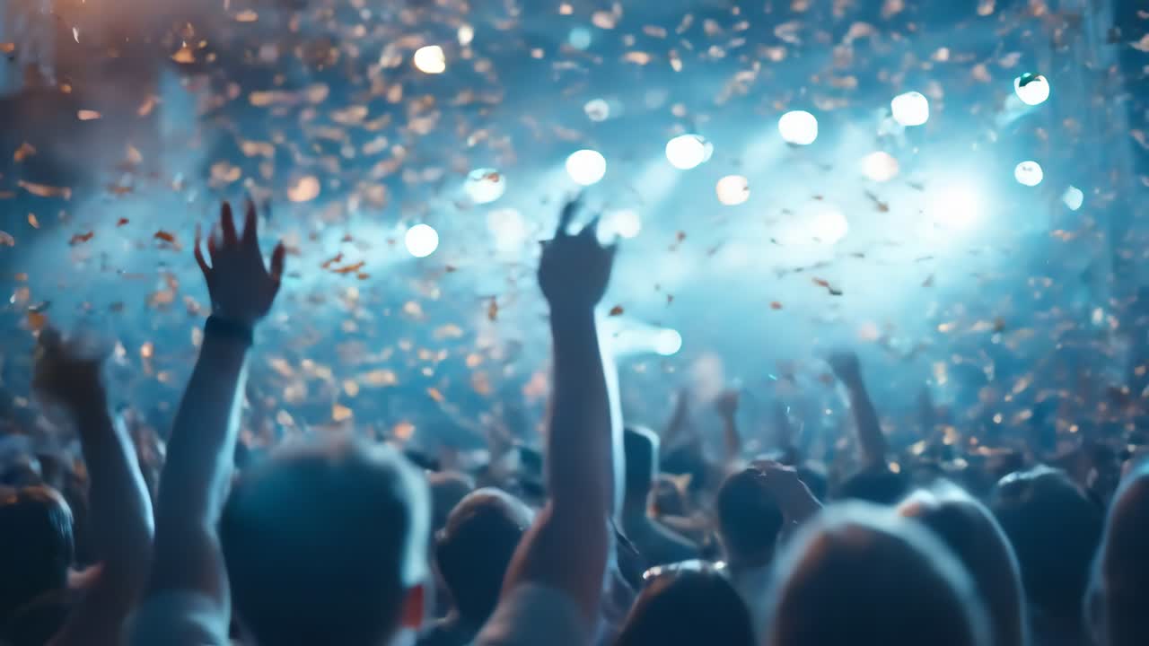 Folla a un concerto si gode la musica dal vivo