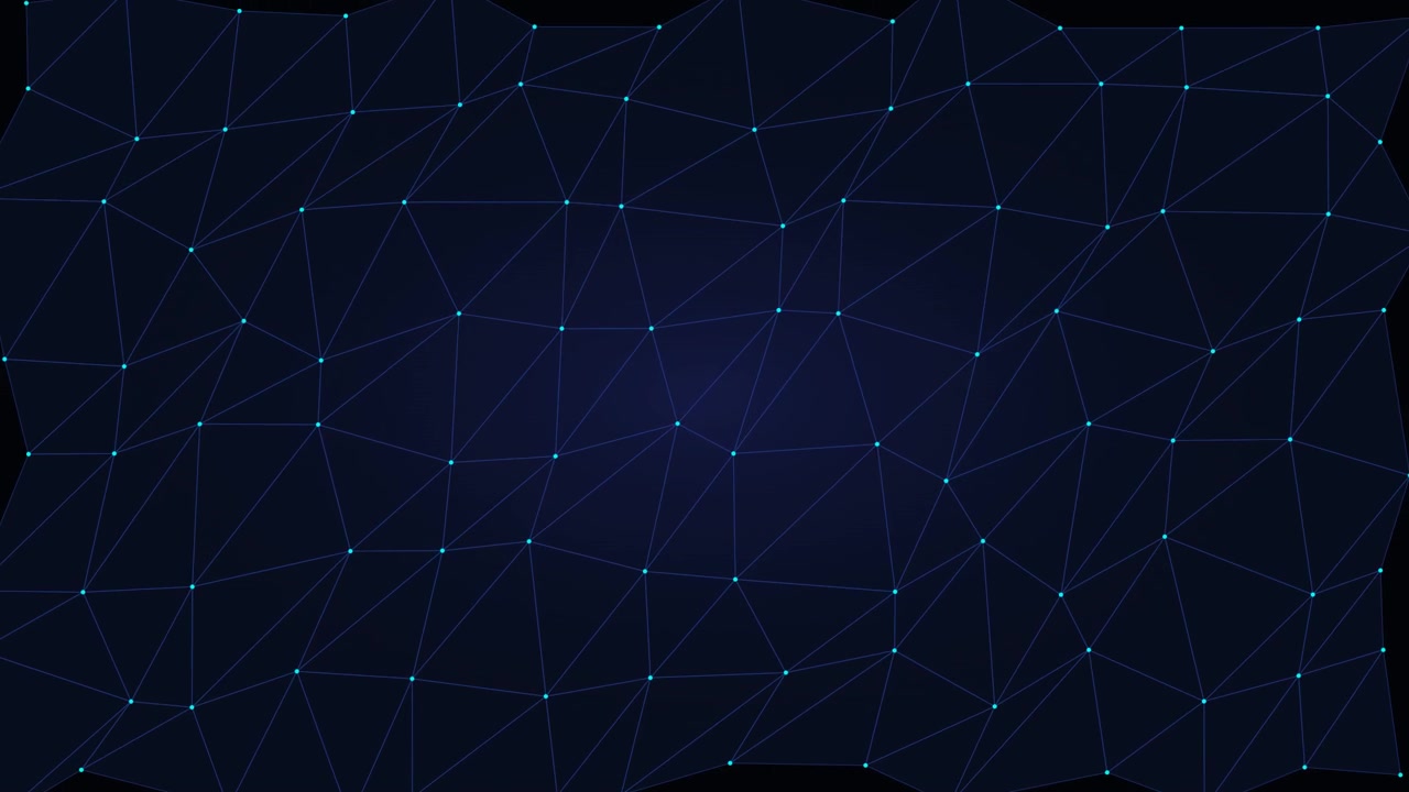 Abstract Digital Network Background with Moving Geometric Triangles