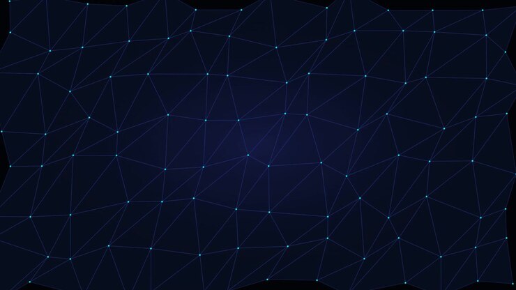Abstract Digital Network Background with Moving Geometric Triangles