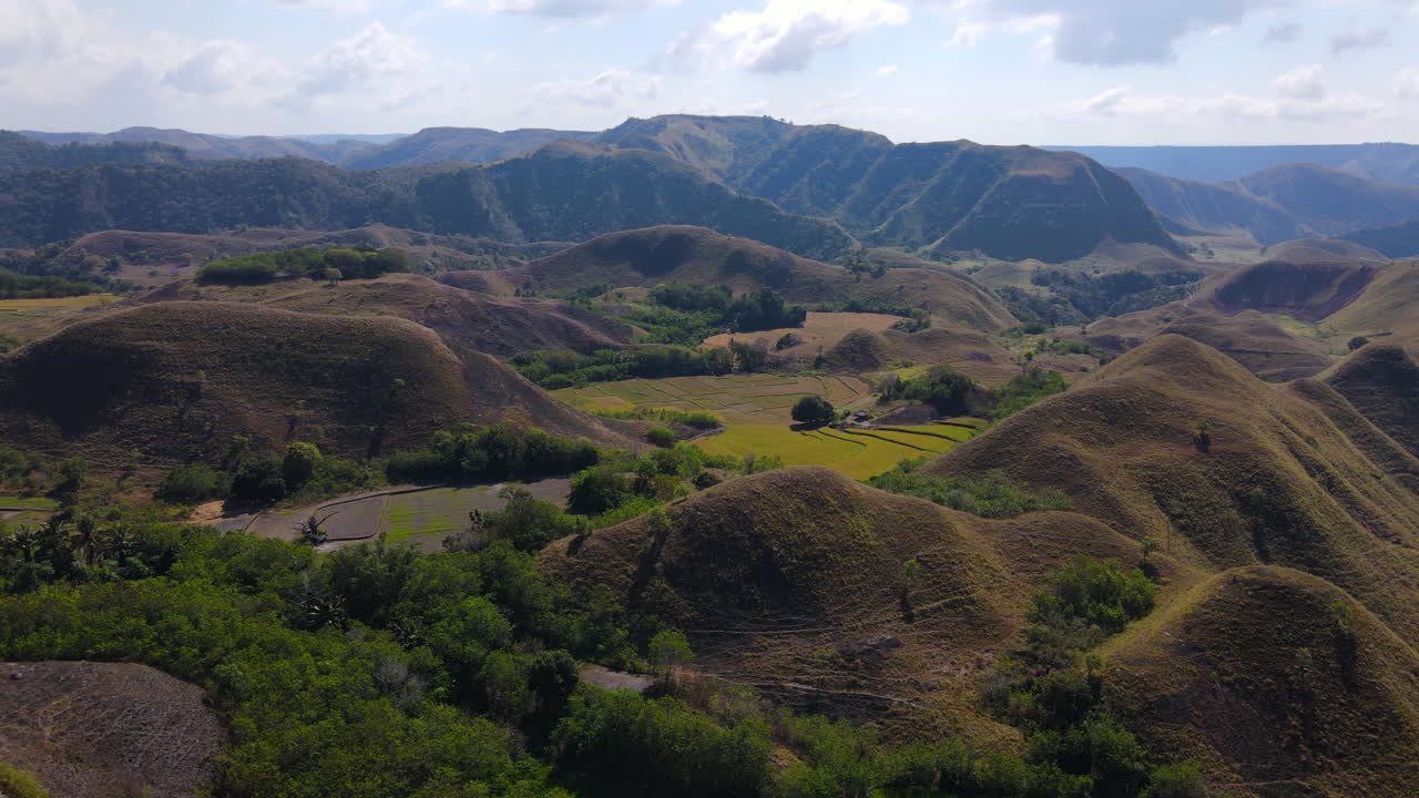 Hills And Farm Field Landscape In Sumba Island, East Nusa Tenggara, Indonesia