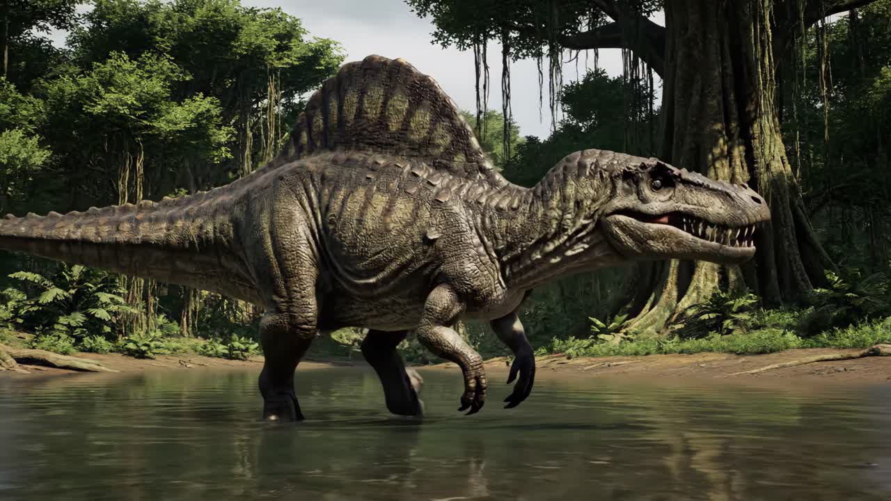 Spinosaurus in its natural habitat