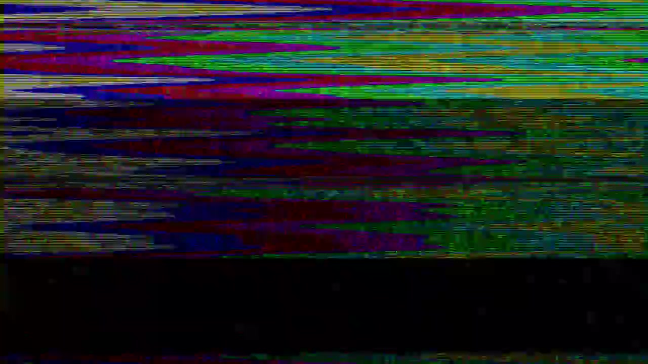Colorful tv test pattern glitch static background bars static noise distortion lines retro