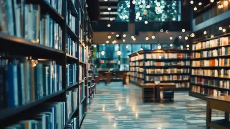 a library filled with lots of books on shelves