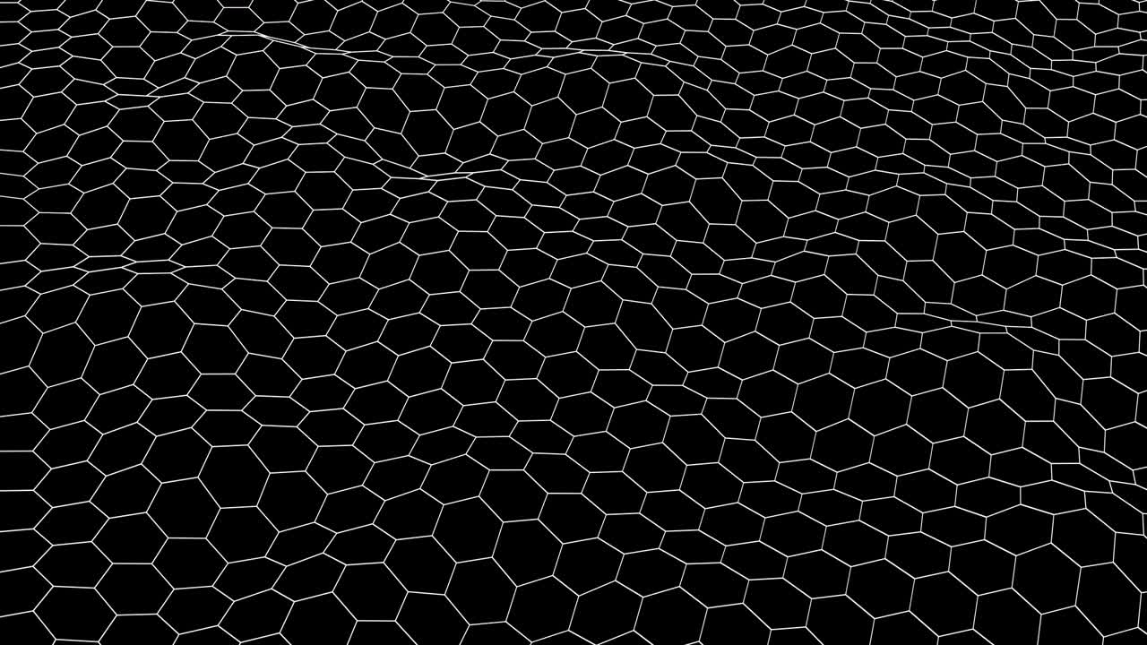 Dark waving polygon pattern surface. Abstract 3D background
