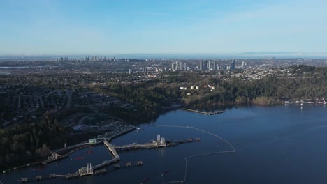 Una-Amplia-Vista-Aérea-Del-Centro-De-Vancouver,-Columbia-Británica