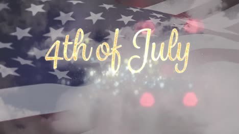 Animation-of-4th-of-july-text-over-flag-of-united-states-of-america