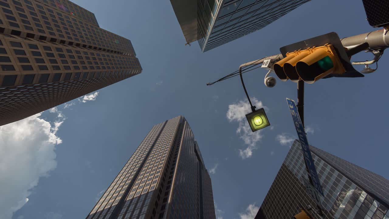 Urban Skyscrapers and Traffic Lights