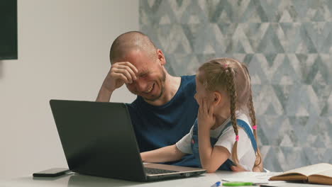 closeup-slow-motion-of-daddy-on-his-lap