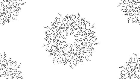 animación de túnel de mandala negra. transición o introducción perfecta de 4k para cualquier programa de televisión, noticia o película. mejor para diseño de escenario, diseño de pasarela o proyectos relacionados con patrones