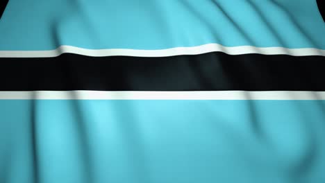 Waving realistic Botswana flag in 4K, loop animation