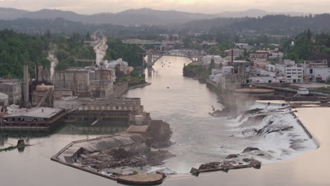 Ciudad-De-Oregon,-Oregon---Willamette-Falls