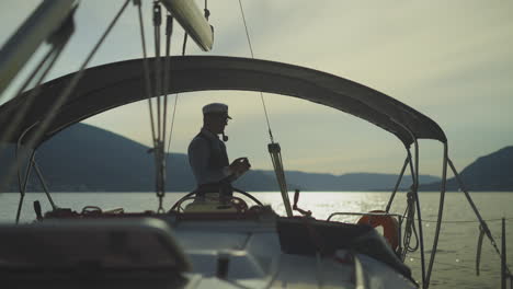 man on yacht