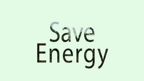 digital composite video of save energy