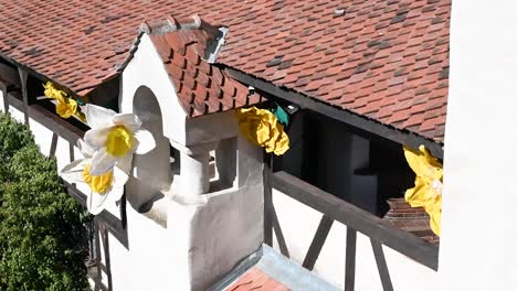 spring slowers within the bran castle , romania, europe