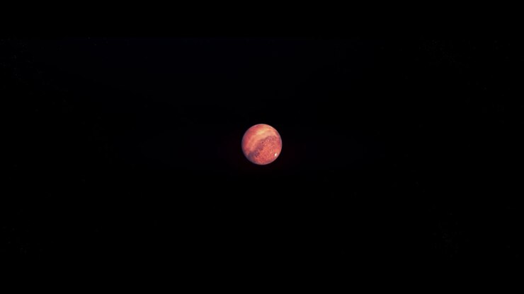 Planet Mars viewed from space