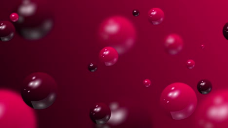 fondo rosado con diseño de bolas en video 4k.