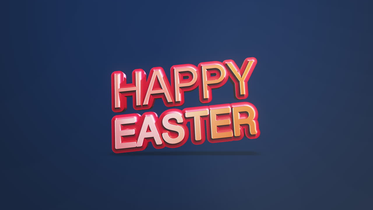 Testo "Buona Pasqua" moderno rosso su sfumatura blu