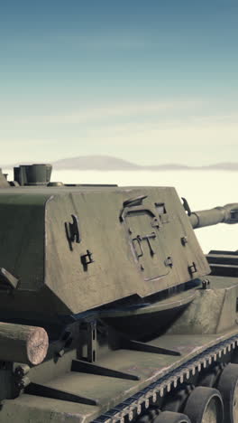 a close-up view of a military tank