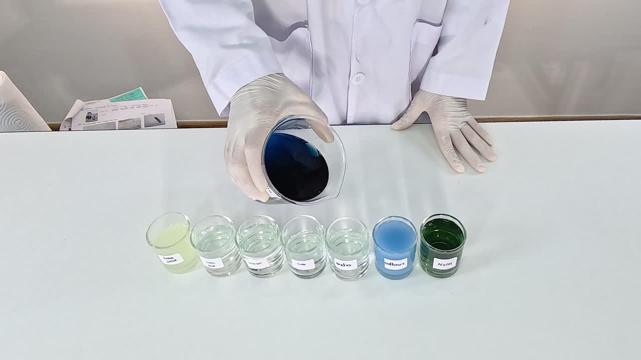 observación de cambios de color con variaciones de ph