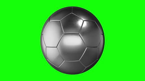 Balón-De-Fútbol-Dorado-Con-Pantalla-Verde