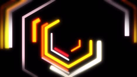 bucle de hexágono vj con profundidad de campo y colores fuertes bucle sin problemas