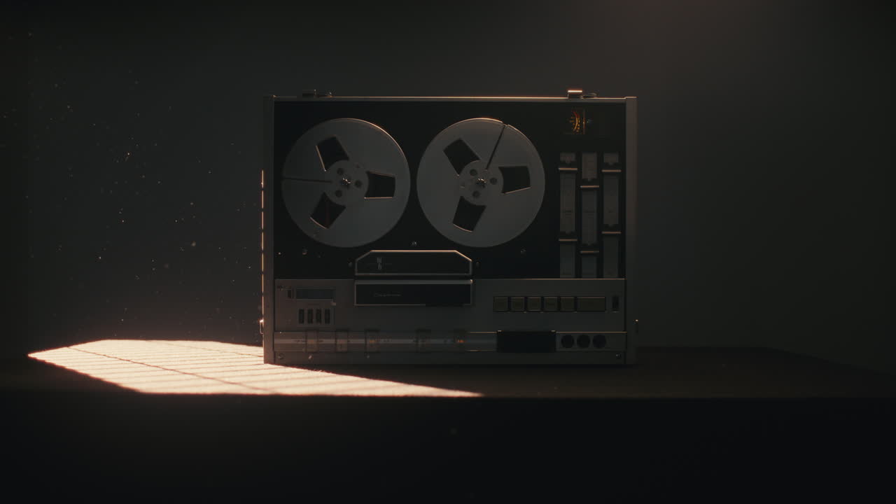 A vintage tape recorder on the table